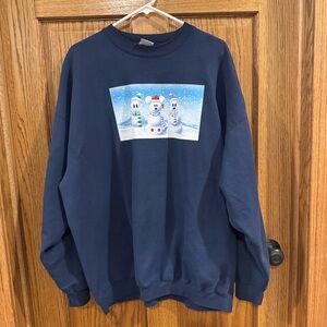 Vintage Disney Catalog Snowmen Mickey Sweatshirt – Navy – Size XL